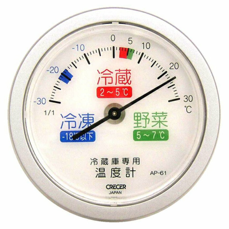 日本製crecer 冷藏庫 溫度計 Ap-61 白色