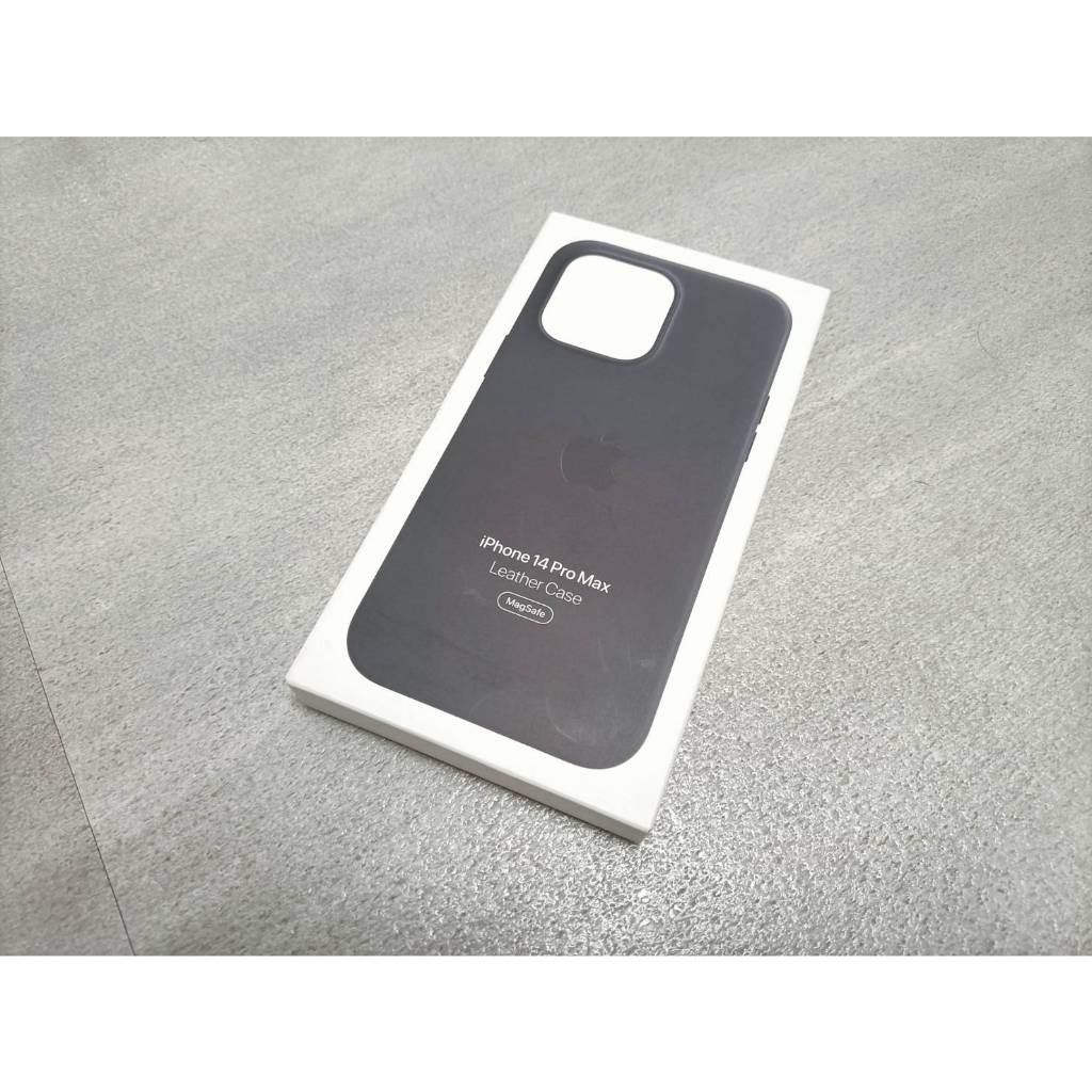 午夜黑色! Apple原廠皮革保護套 iPhone 14 Pro Max用 【蘋果園】Leather Case真皮殼