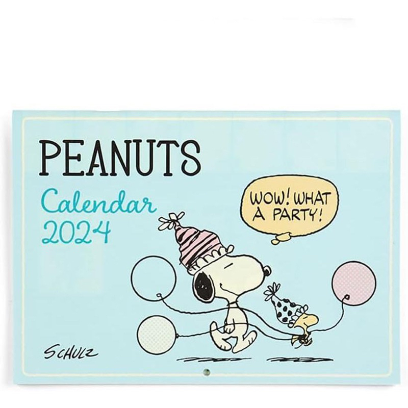 日本製 Snoopy 史努比 史奴比 2024 月曆 壁曆 掛曆 行事曆 年曆 桌曆 寬型壁曆