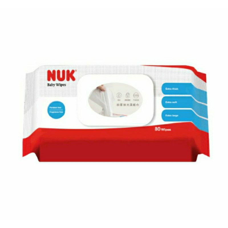 NUK厚型濕紙巾80抽/包（含蓋）