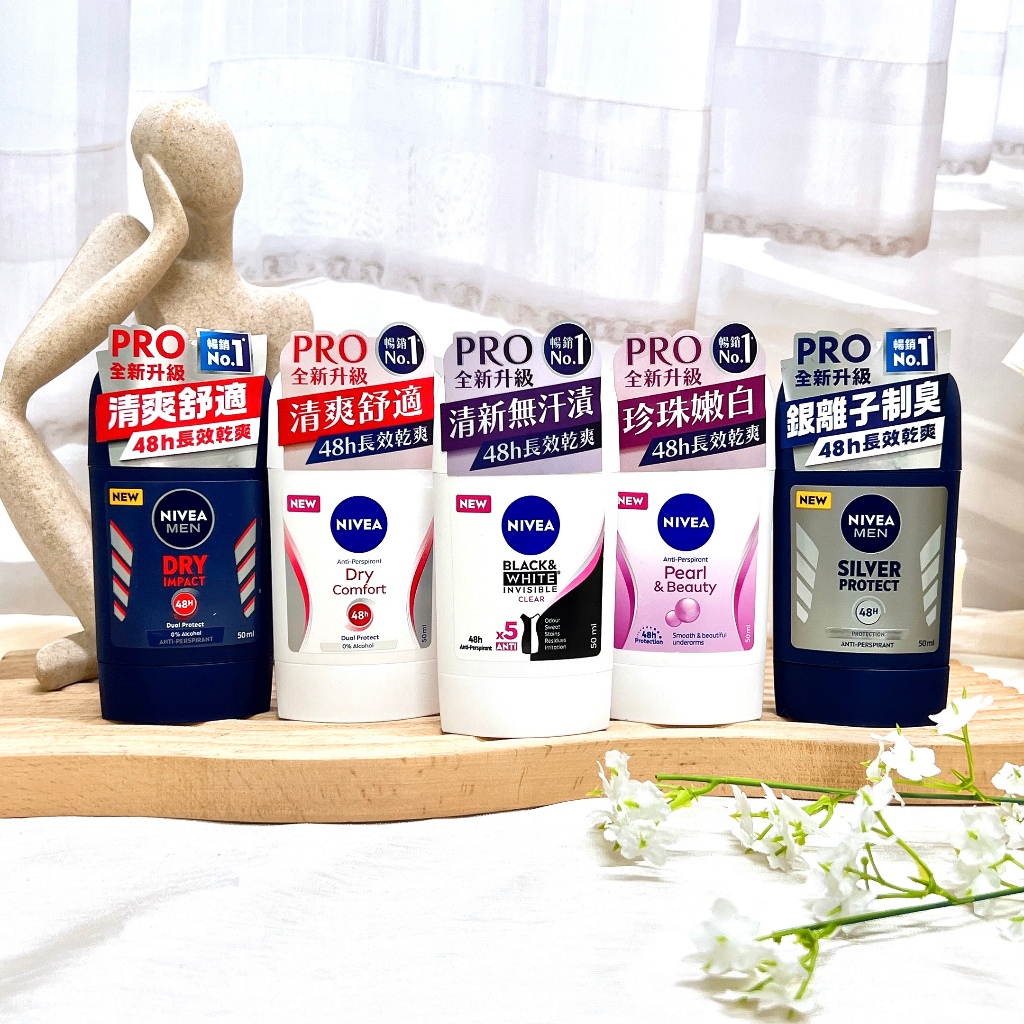 現貨寄出 NIVEA 妮維雅 止汗爽身乳膏 PRO升級版 50ml 止汗劑 妮維雅止汗 止汗 妮維雅男士止汗劑 珍珠煥采