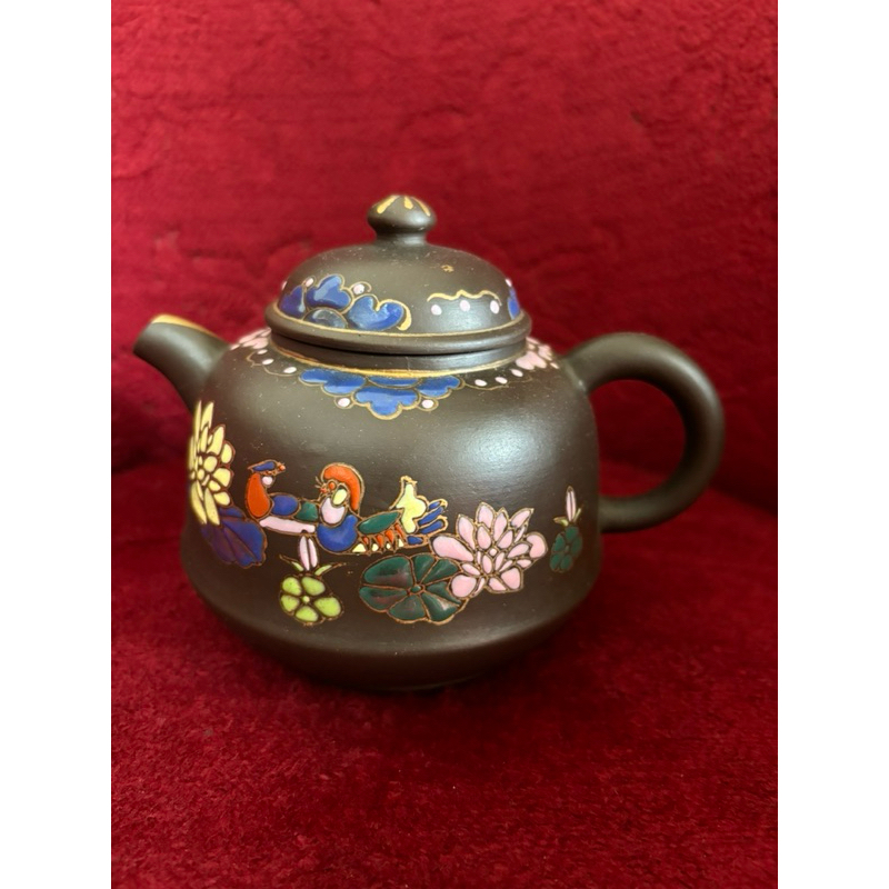 茶壺（紫砂手工古法燒琺瑯）