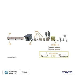 TOMYTEC 325512 情景小物134 屋上小物組合 (護欄+空調室外機+天線+排水管)
