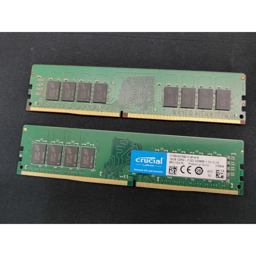 終身保固 美光 Crucial DDR4 16G 16GB 2133 17000 雙面 桌電 記憶體
