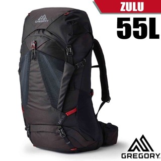 【GREGORY】專業健行登山背包 Zulu 55(55L_FreeFloat背負系統)適自助旅行_火山黑_145293