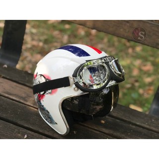 台南WS騎士用品 Astone SPORSTER K136 法國騎士帽 內墨鏡 復古風 ASTONE半罩 泡泡鏡 風鏡