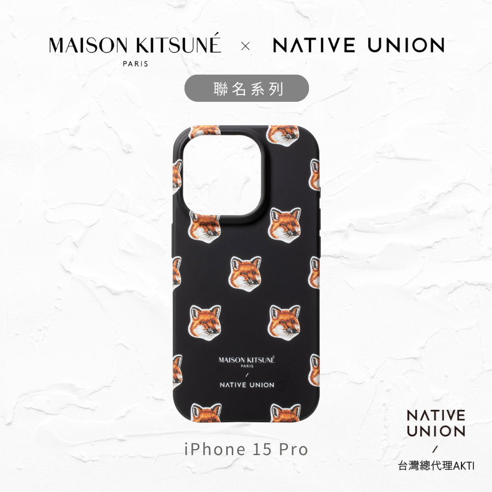 Maison Kitsuné 聯名All Over Fox Head系列- iPhone 15 Pro手機殼