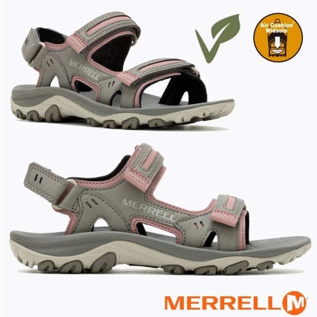 【MERRELL】送》女 款輕量止滑戶外運動涼鞋 HUNTINGTON 魔鬼氈拖鞋_ML500328