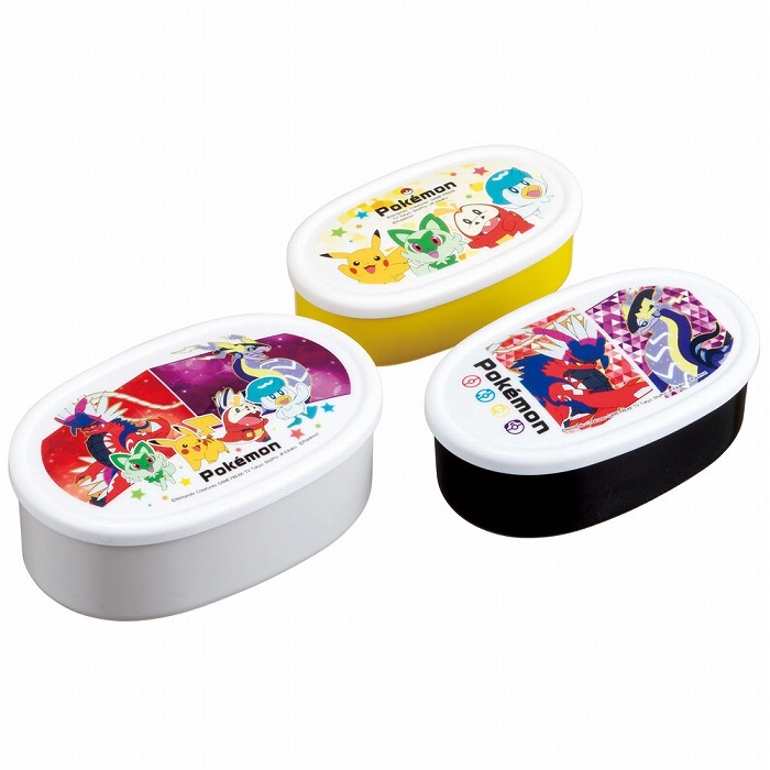 ♡松鼠日貨♡skater 正版 寶可夢 皮卡丘 神奇寶貝 3入 抗菌 保鮮盒 點心盒 零食盒 水果盒 便當盒 日本製