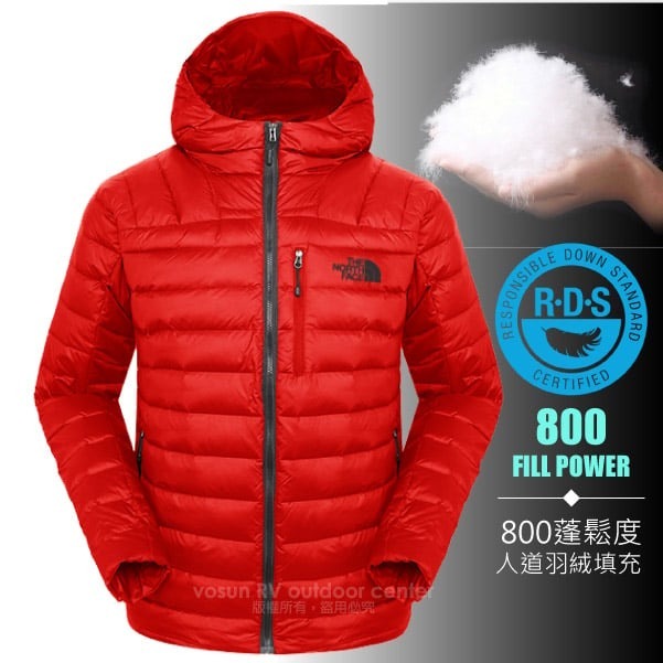 【北臉 The North Face】L零碼送》男 款超輕保暖防風防潑水連帽羽絨外套 800FP鵝絨 賞雪雪衣_3CFR