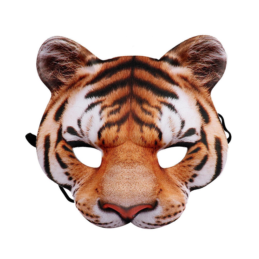 快樂商店-動物面具/老虎面具/白老虎/棕色老虎面具