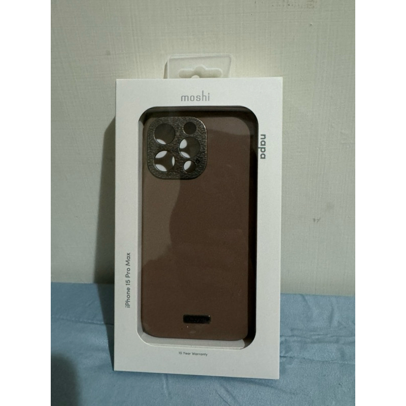 Moshi Iphone 15 Pro Max Napa皮革保護殼 支援Magsafe