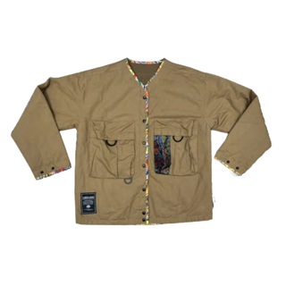 FAIRFAX USA JAPAN 兩面穿外套 棉質夾克 尺寸L 棕色 FXFW23-DW07