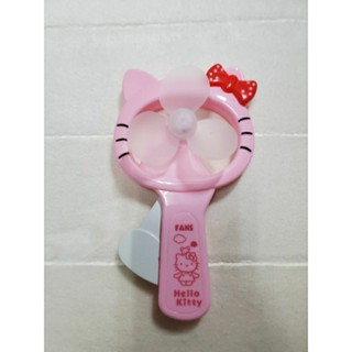 Hello Kitty 按壓式手搖風扇 粉紅凱蒂貓造型