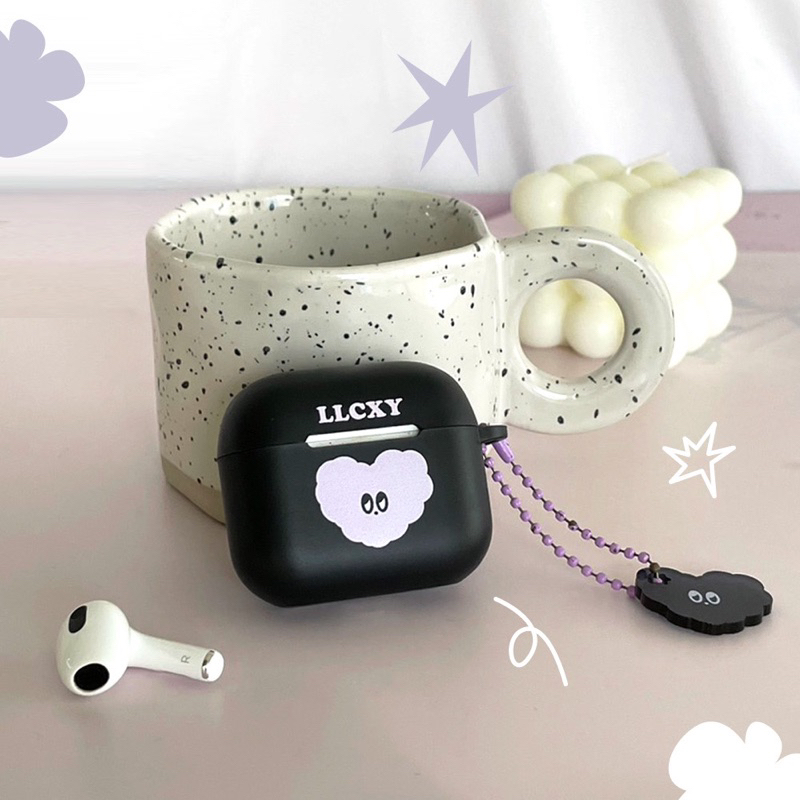 NEW！LLCXY AirPods 黑色愛心耳機殼