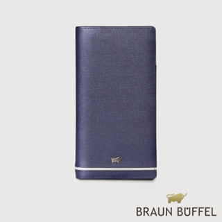 【BRAUN BUFFEL 德國小金牛】 台灣總代理 維克多-D 15卡長夾-午夜藍/BF512-630-MNB