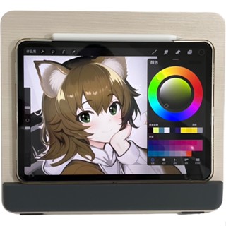 在臺 現貨 ipad procreate pro air 繪畫支架2代 角度可調 實木桌面 平板電腦支撐 電繪 專用