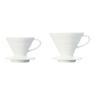 HARIO V60白色陶瓷錐形濾杯 1-2杯/1-4杯 咖啡濾杯 有田燒 VDC-01W VDC-02W