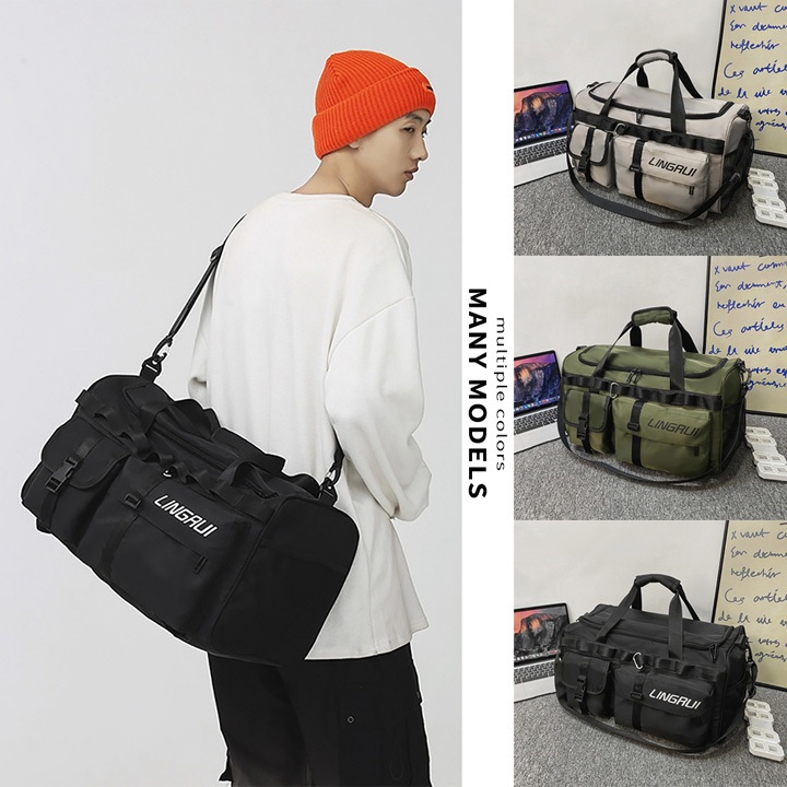 (現貨)【Amoscova】多用途旅行包 大容量休閒包 背包 厚背包 斜挎包 單肩包 行李袋 運動包 包包(2645)