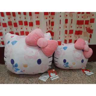 Hello Kitty頭枕 kitty娃娃 Kitty頭型娃娃 花卉頭型枕 45CM kitty玩偶抱枕 生日禮物 禮物
