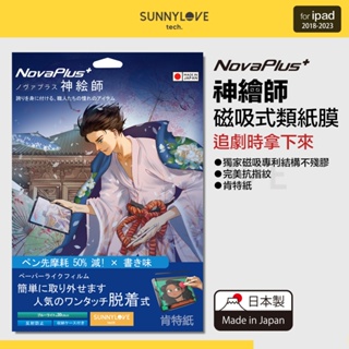 【NovaPlus】日本製🇯🇵神繪師磁吸專利可拆式Apple iPad全機型平板類紙膜附清潔濕巾/除塵貼