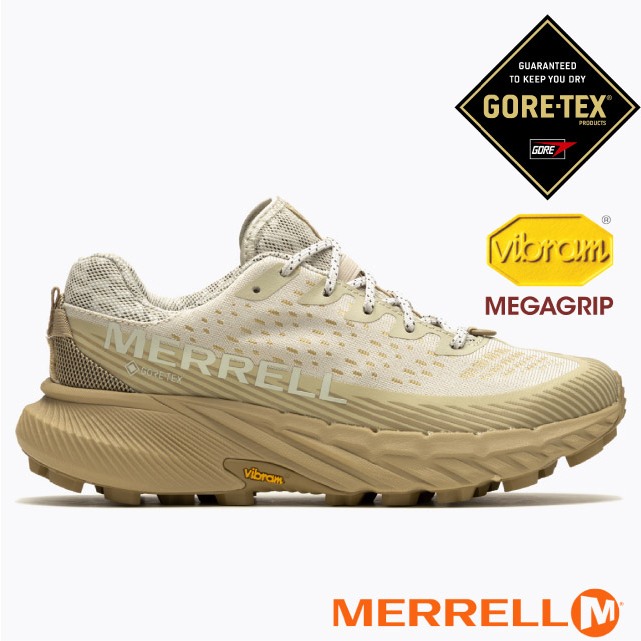 【MERRELL】送》女 款 輕量越野健行鞋 GORE-TEX 透氣登山鞋 戶外休閒運動鞋_奶茶棕_ML067796