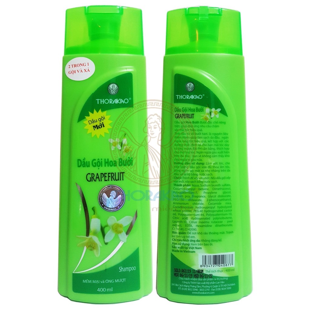 越南柚子花洗髮精 DẦU GỘI HOA BƯỞI THORAKAO 400mL