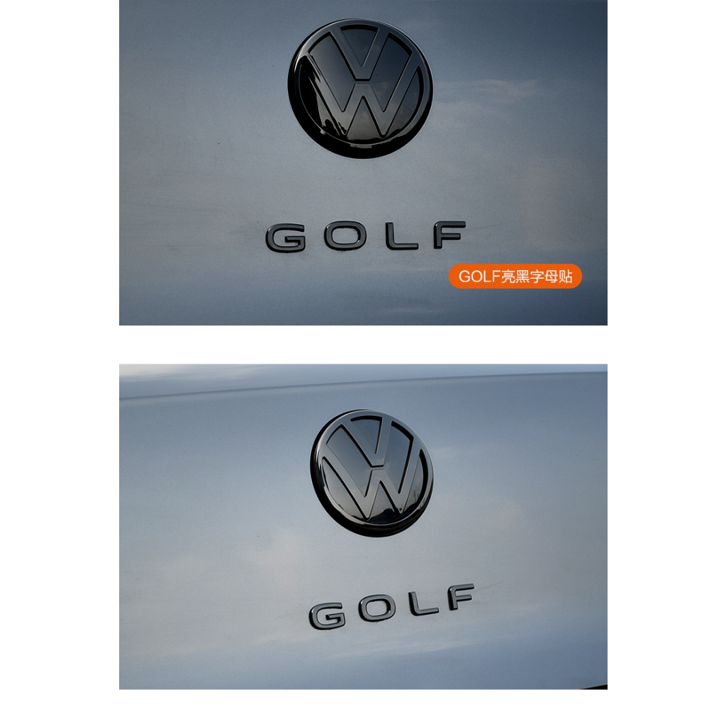 福斯VW Golf 8 黑化車標 字母貼 230/280/GTI/R/Variant/golf8