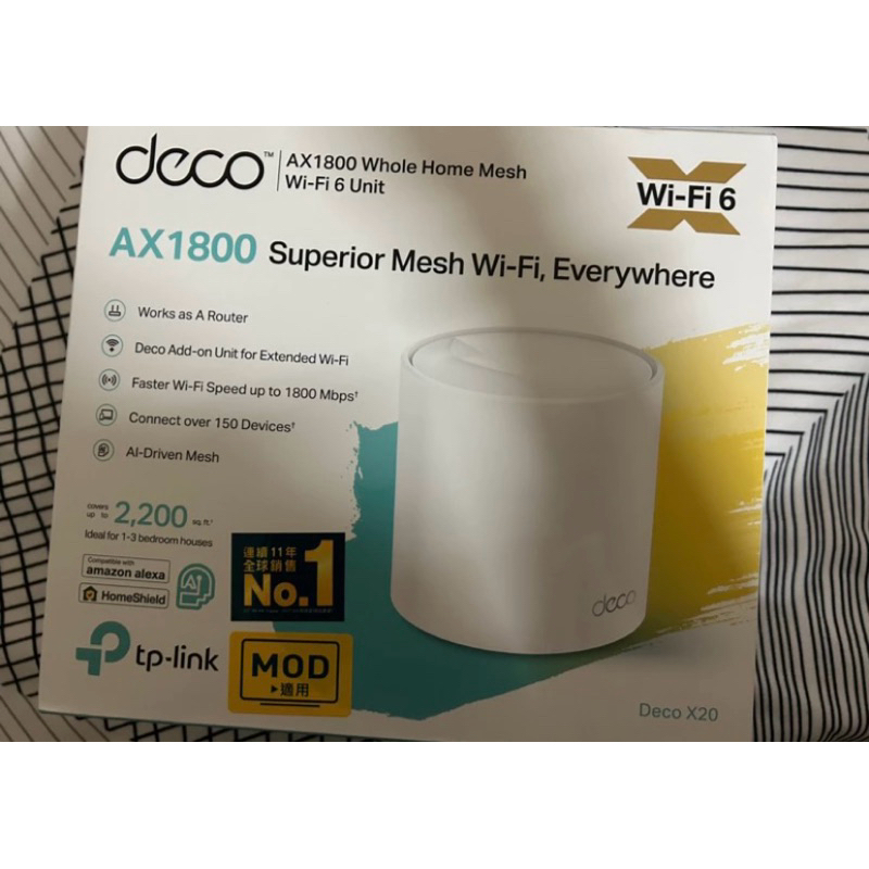 全新-便宜-未拆封 TP-Link Deco X20 AX1800 Mesh 分享器 wifi6