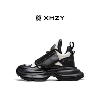 XMZY正品新款原創設計感真皮拼接嘻哈街頭風增高老爹鞋