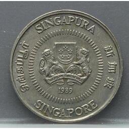【全球郵幣】新加坡 1989 50 CENTS 50分 SINGAPORE AU