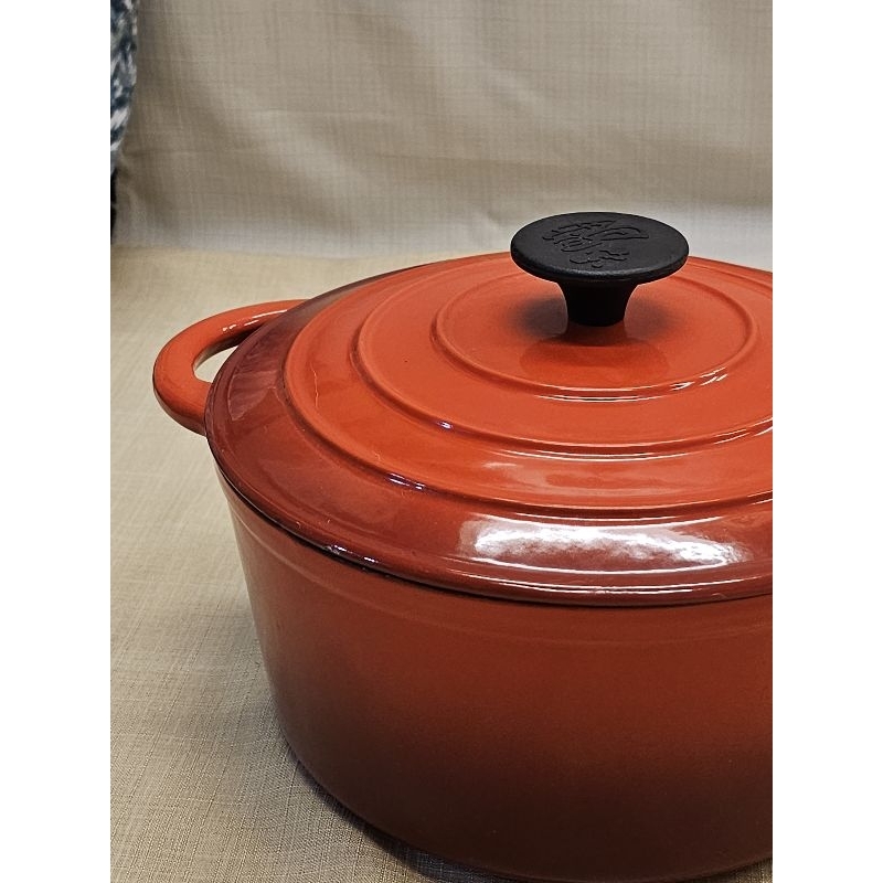 鍋寶 歐式琺瑯紅色鑄鐵鍋 24 CM
