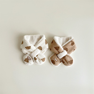 『現貨』韓國兒童圍巾 冬季嬰兒保暖圍脖 可愛小熊寶寶圍巾