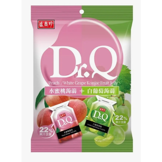 盛香珍 Dr.Q雙味蒟蒻(水蜜桃+白葡萄)  (鳳梨+百香果) 420 g