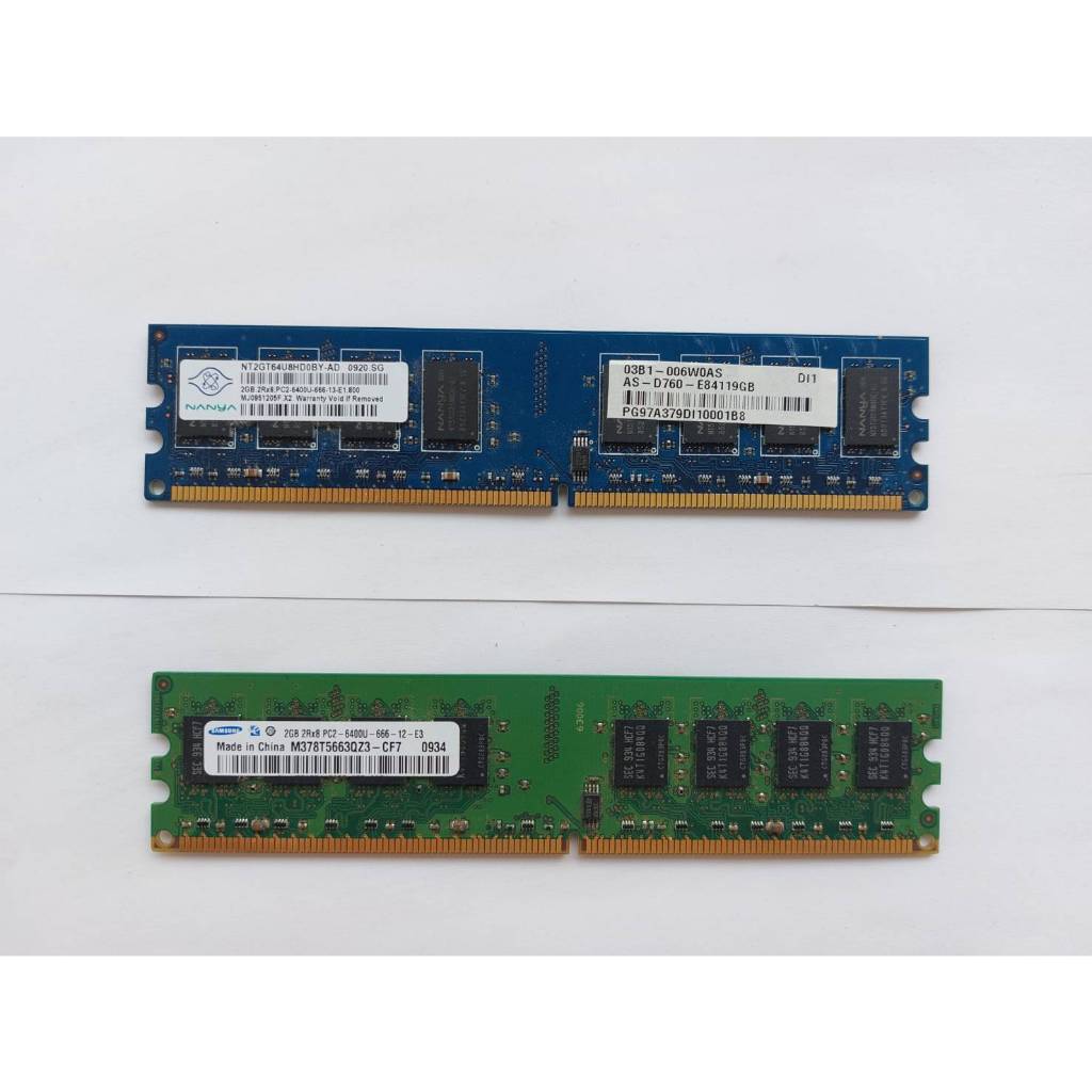 DDR2 RAM/2GB 2Rx8 PC2-6400U/三星/南亞