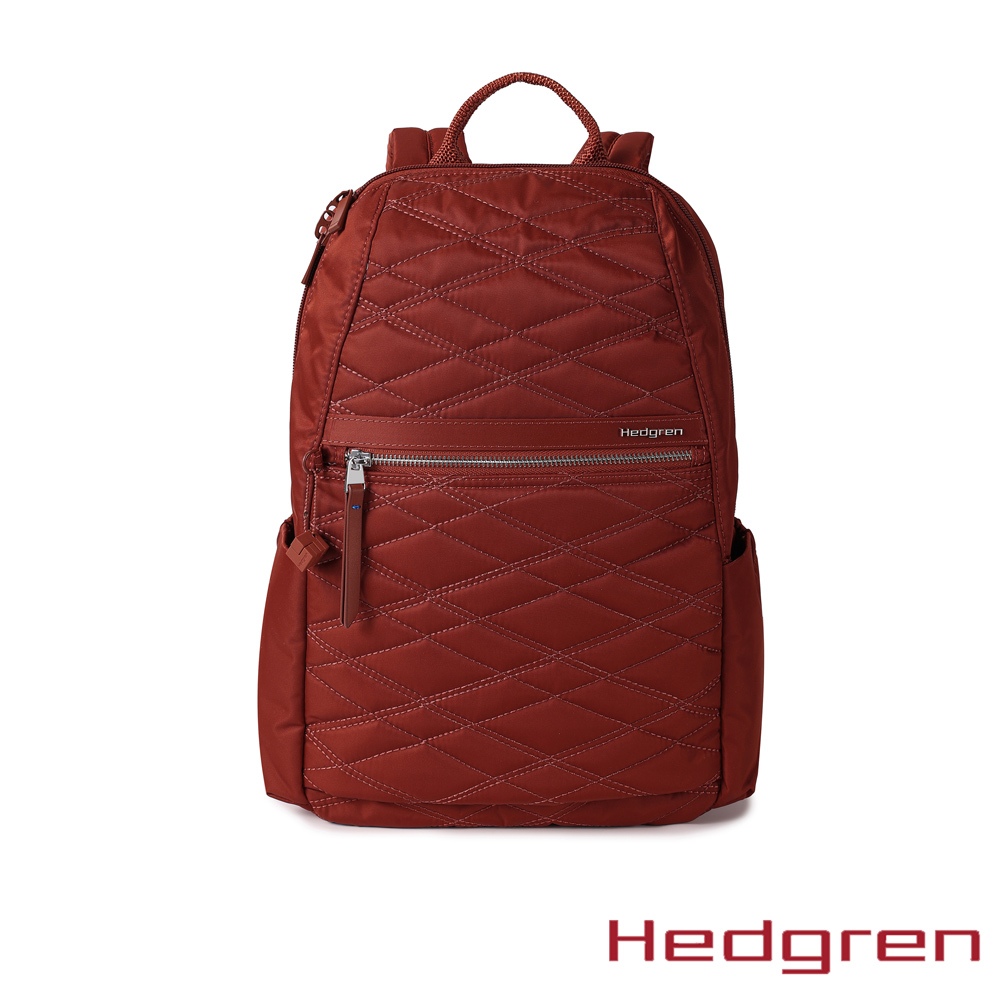 Hedgren INNER CITY系列 XXL Size 14吋 雙側袋 後背包 菱格棕