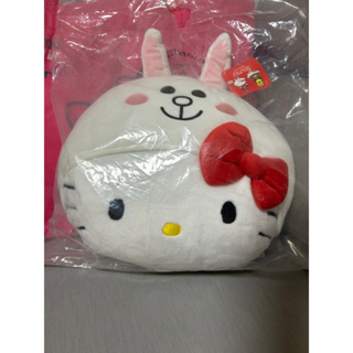 Hello Kitty x Line friends 聯品造型絨毛抱枕- 兔兔款