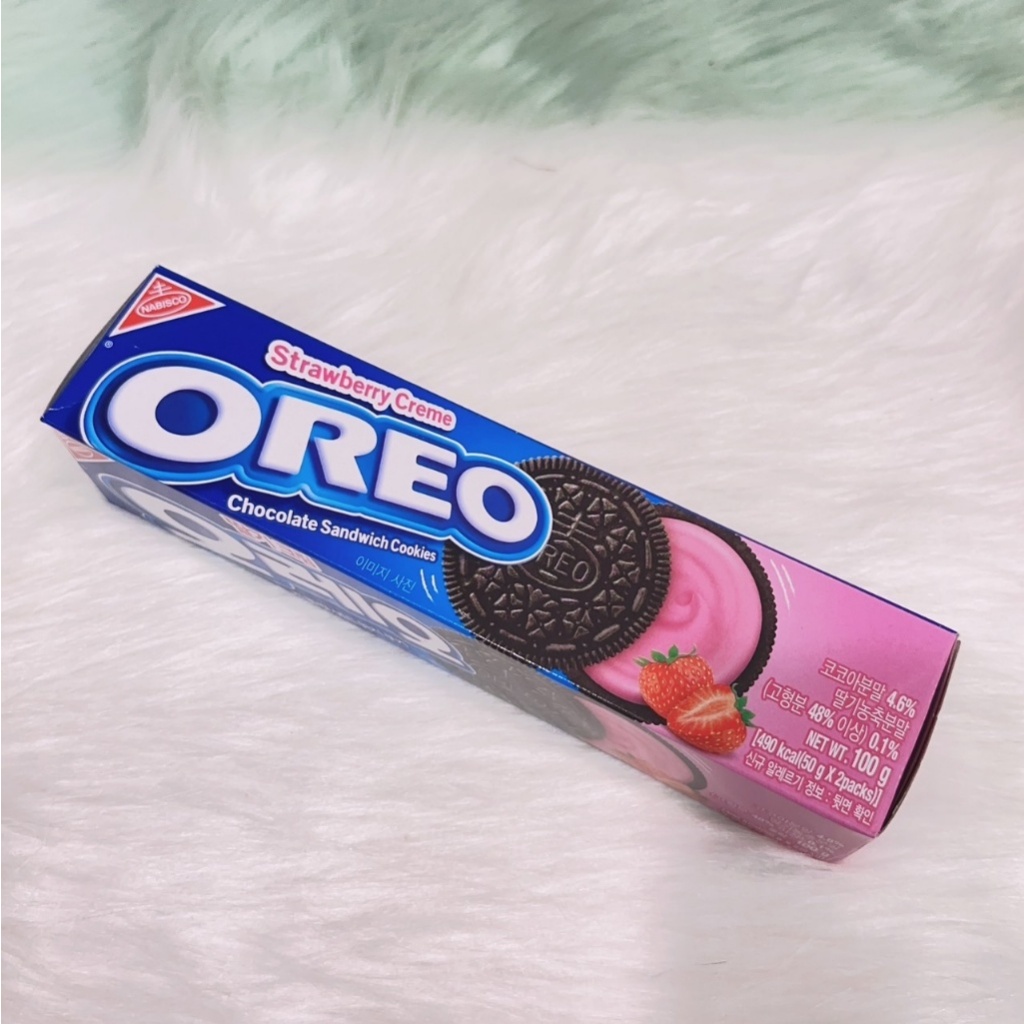 Oreo 草莓夾心餅乾 100g 點心 奧利奧 歐瑞歐 草莓 夾心 草莓夾心 韓國巧克力 韓國零食