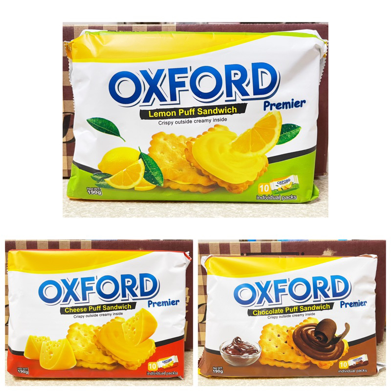 【新現貨】歐麗士 OXFORD 夾心餅乾 190g 檸檬 起士 巧克力/好吃 點心 馬來西亞/袋裝