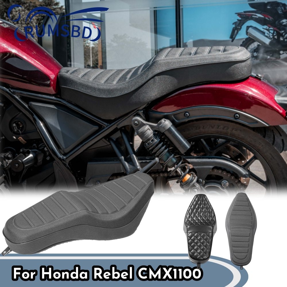 Rebel 1100T MT坐墊 適用於 本田 500S改裝格紋坐墊 Rebel250 重機裝備 rebel500後座墊