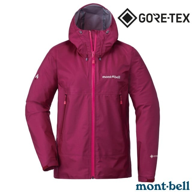 【MONT-BELL 日本】送》女 款三層輕量連帽防水外套 GORE-TEX 登山風雨衣 衝鋒衣 風衣_1128617