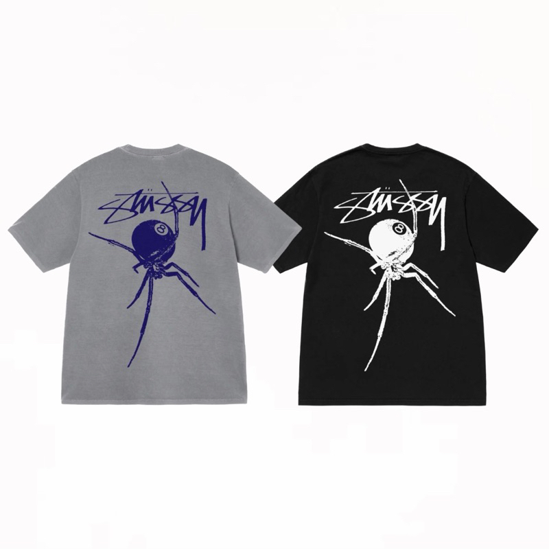 〖LIT-select〗Stussy 23FW Arachnid Tee Pigment Dyed 蜘蛛 8號球 短T