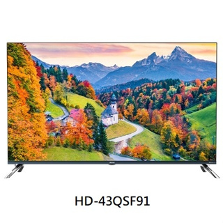 ✿聊聊最便宜✿全台配裝✿全新未拆箱 HD-43QSF91【禾聯HERAN】43吋 4K連網電視