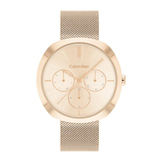 Calvin Klein CK 玫瑰金簡約日曆米蘭帶腕錶 38MM ( CK25200340 )