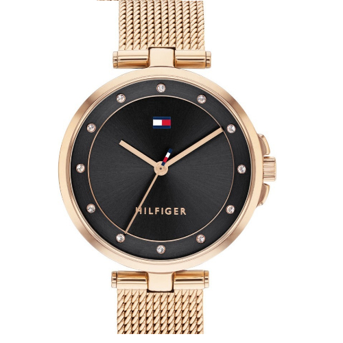 Tommy Hilfiger 玫瑰金晶鑽米蘭錶帶女錶 1782376 錶徑38MM