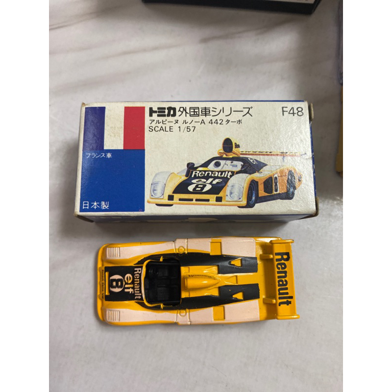 Tomica 絕版 日製 藍盒 外國車 F48 ALPINE RENAULT A 442 TURBO 雷諾賽車（盒微壓）