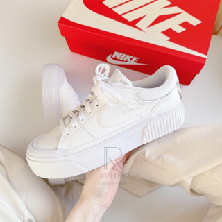 韓國直郵 Nike Court Legacy Lift 牛奶小白鞋 純白色 厚底 增高 運動休閒鞋 dm7590-101