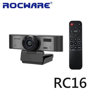 【風雅小舖】【ROCWARE RC16 4K UHD超高畫質ePTZ視訊攝影機】4K UHD超高畫質/8X數位變焦放大