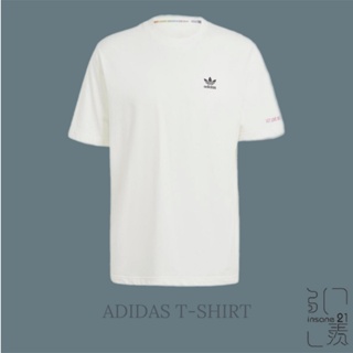 ADIDAS OG PRIDE GRAPH TEE 米色 短袖 彩虹三葉草 IU0055【Insane-21】