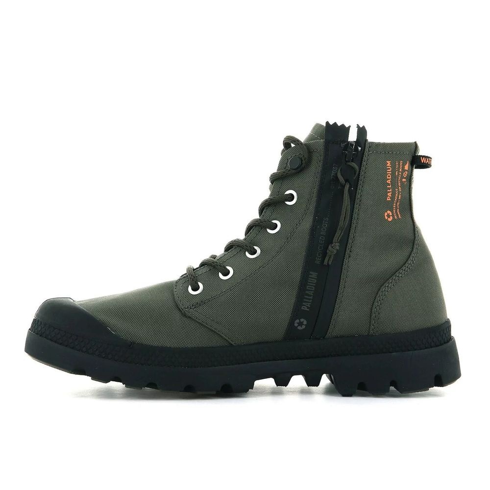 PALLADIUM PAMPA RCYCL LT+WP+Z 男女鞋 休閒鞋 防水 軍綠色-77037309